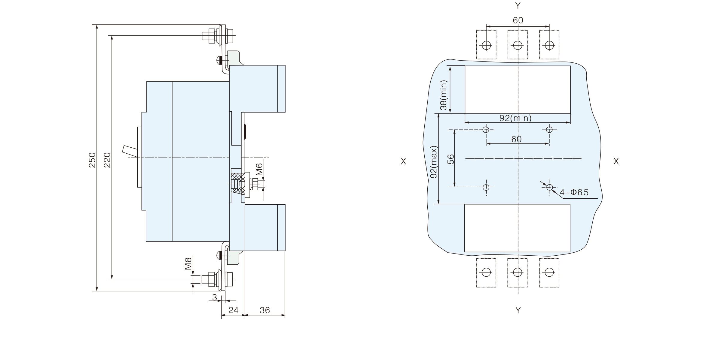 Dimensões do MCCB